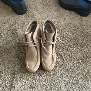 Michael Kors Tan Lace Up Boots